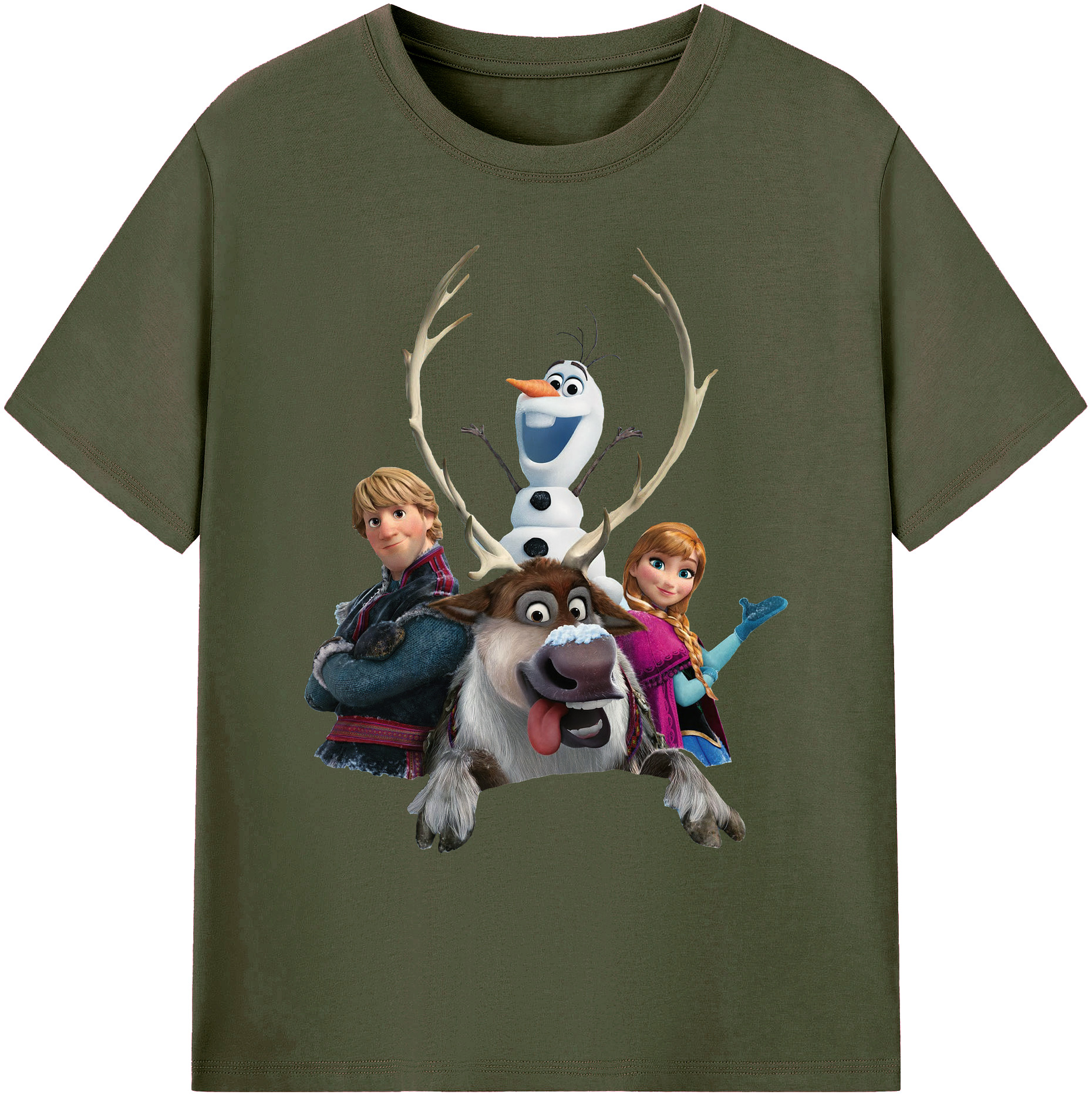 （画像用） アナと雪の女王 アンナ エルサ Frozen Anna Elsa 綿100％ メンズ半袖Tシャツ｜肌触りやわらか＆通気性